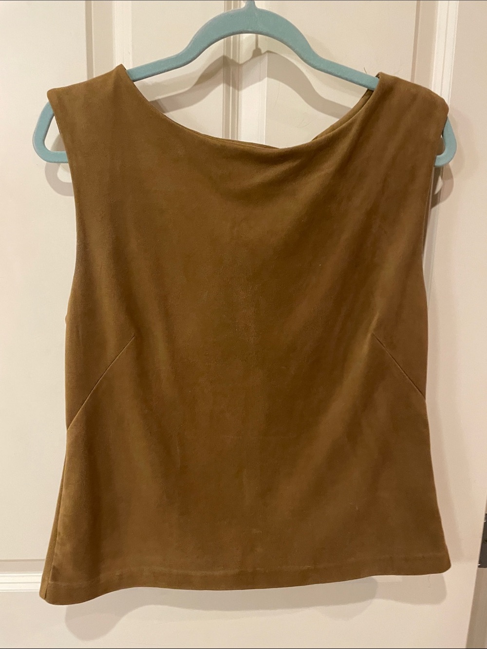 Banana Republic Whiskey Brown Sleeveless Suede-Look Tank